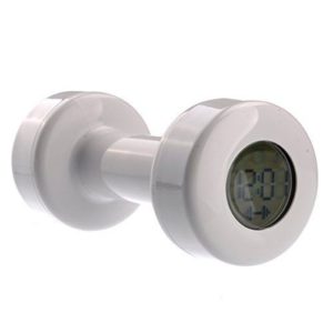 Dumbbell Shape Alarm Clock Lift Up 30 Times (White)