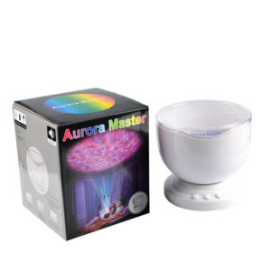 Aurora Master 12 LED Romantic Waves Projector Night Light with AUX Speaker