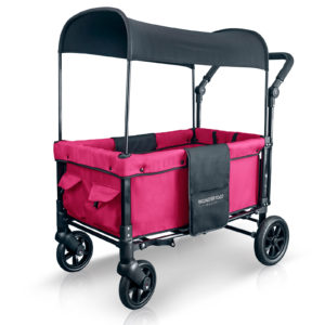 WonderFold W1 Multi Purpose Double Stroller Wagon (Fuchsia Pink – Open Box)