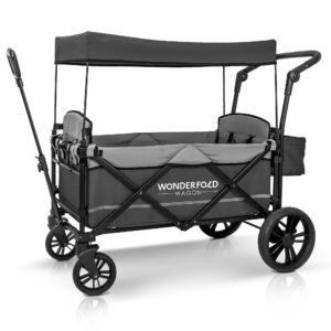 WonderFold X2 Multi Purpose Push/ Pull Double Stroller Wagon (Gray – Open Box)