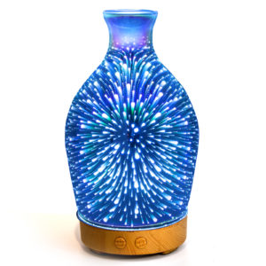 TOHU 3D Aromatherapy Essential Oil Diffuser Ultrasonic Aroma Humidifier with 7 Interchange Colors, 100ml Capacity(Style B)