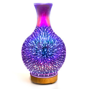 TOHU 3D Aromatherapy Essential Oil Diffuser Ultrasonic Aroma Humidifier with 7 Interchange Colors, 100ml Capacity, (Style C)