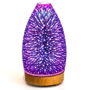 TOHU 3D Aromatherapy Essential Oil Diffuser Ultrasonic Aroma Humidifier with 7 Interchange Colors, 100ml Capacity, (Style E)