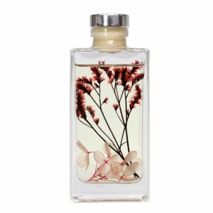 C&D Preserved Submersible Plants Reed Diffuser Rattan Sticks Room Scented Fragrance Aromatherapy for House Decor Home & Office Gift 150ml (Peony & Blush Suede)